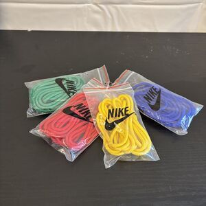 Nike Shoe Laces 4 Pack Green, Red, Yellow, & Blue NEW